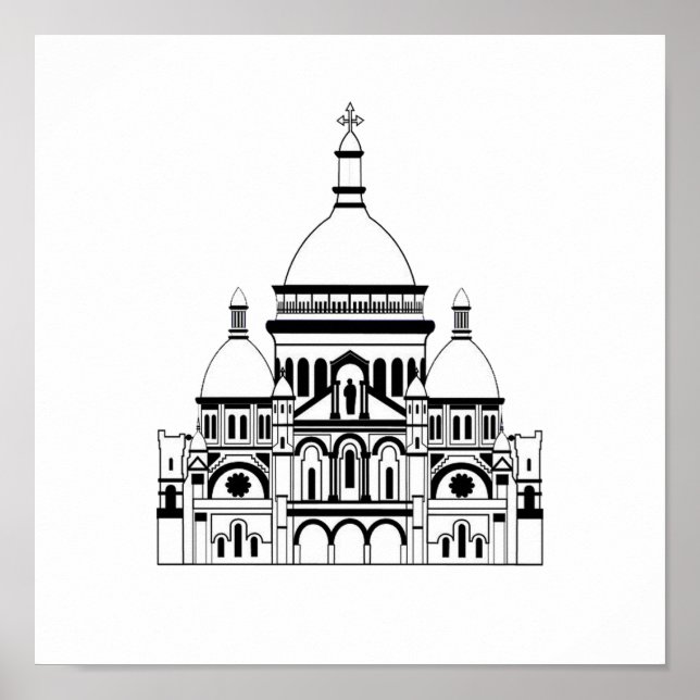 Inspiriert von Sacre Coeur, Montmartre Poster (Vorne)