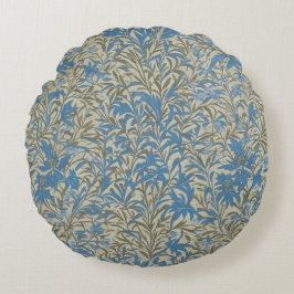 Inspiriert von William Morris Blue Willow Bough Rundes Kissen