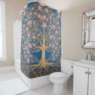 Inspiriert von William Morris Tree of Life Duschvorhang