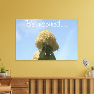 Inspiriert werden Hydrangea Blue Sky Leinwand
