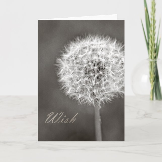 Inspiriert Wish Dandelion Karte (Vorderseite)