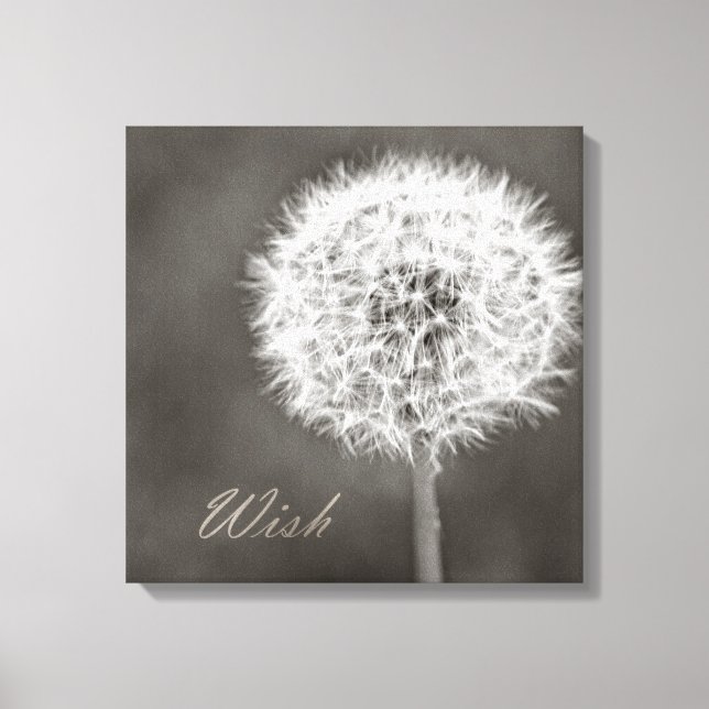 Inspiriert Wish Dandelion Leinwanddruck (Vorderseite)