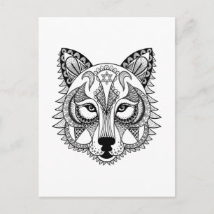 Inspiriert Wolf Postkarte