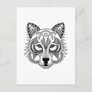 Inspiriert Wolf Postkarte