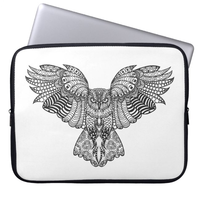 Inspirierte Adler-Eule Laptopschutzhülle (Vorderseite)