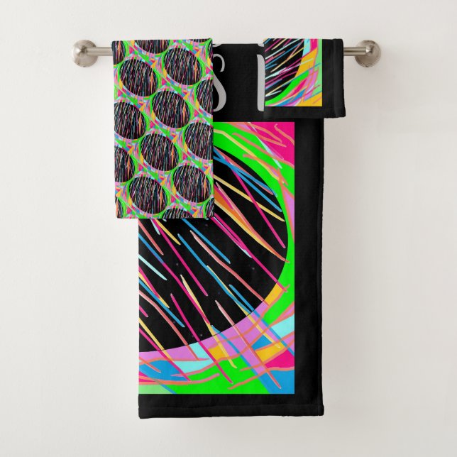 Inspirierte angesagte Farben Minze und Rosa plus S Badhandtuch Set (Insitu)