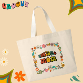 Inspirierte Blume der phantastischen Mama Power de Jumbo Stoffbeutel