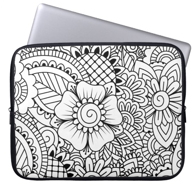 Inspirierte Blumen Laptopschutzhülle (Vorderseite)