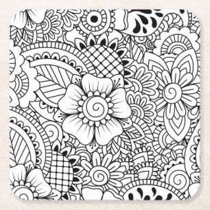 Inspirierte Blumen Rechteckiger Pappuntersetzer