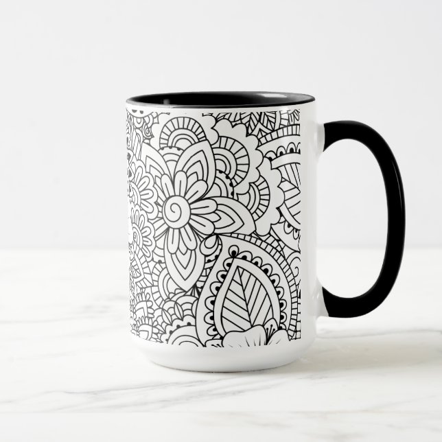 Inspirierte Blumen Tasse (Rechts)