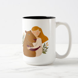 Inspirierte Capybara-Tasse Zweifarbige Tasse