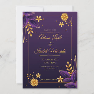 Inspirierte Einladungskarte für Hochzeiten Einladung