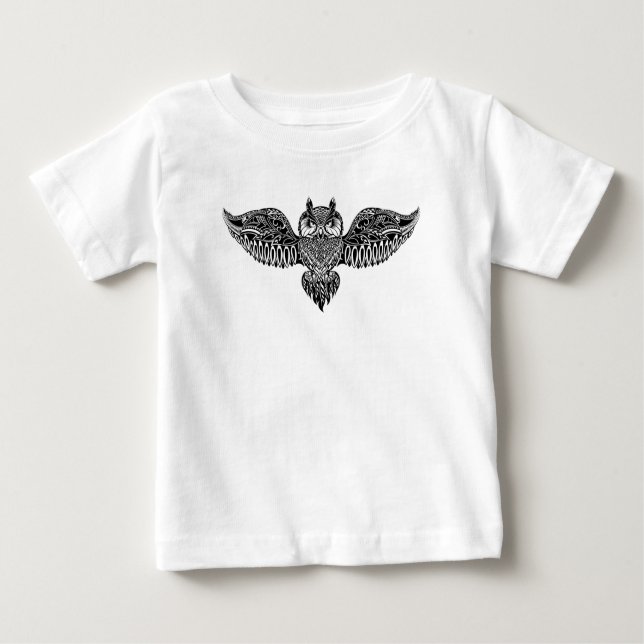 Inspirierte Eule Baby T-shirt (Vorderseite)
