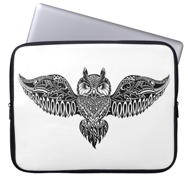 Inspirierte Eule Laptopschutzhülle (Vorderseite)