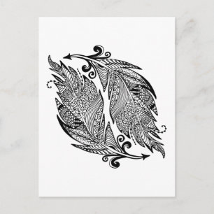 Inspirierte Federn Postkarte