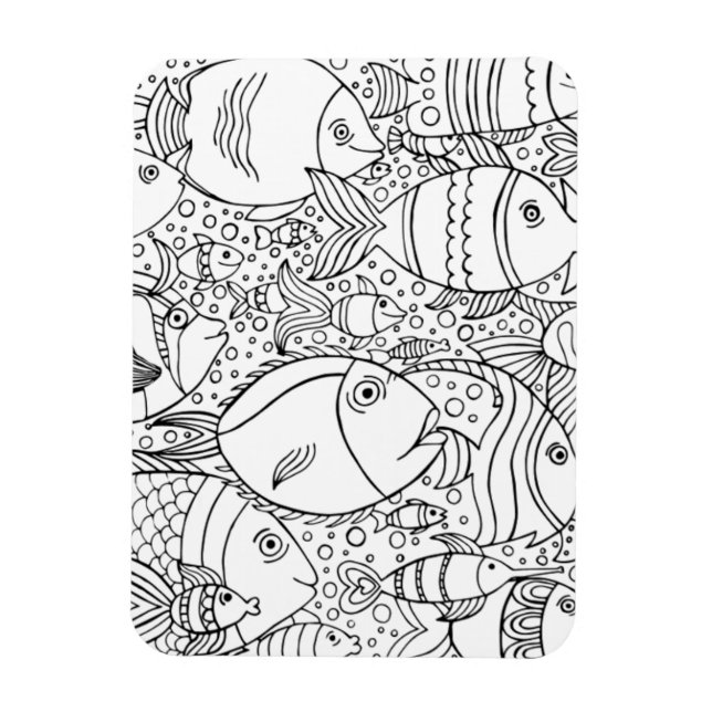 Inspirierte Fischschule Magnet (Vertikal)