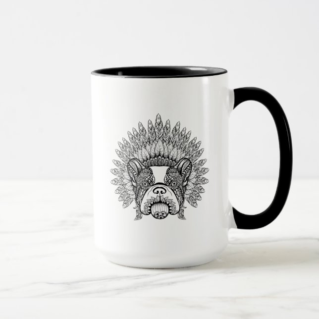 Inspirierte französische Bulldogge in der Tasse (Rechts)