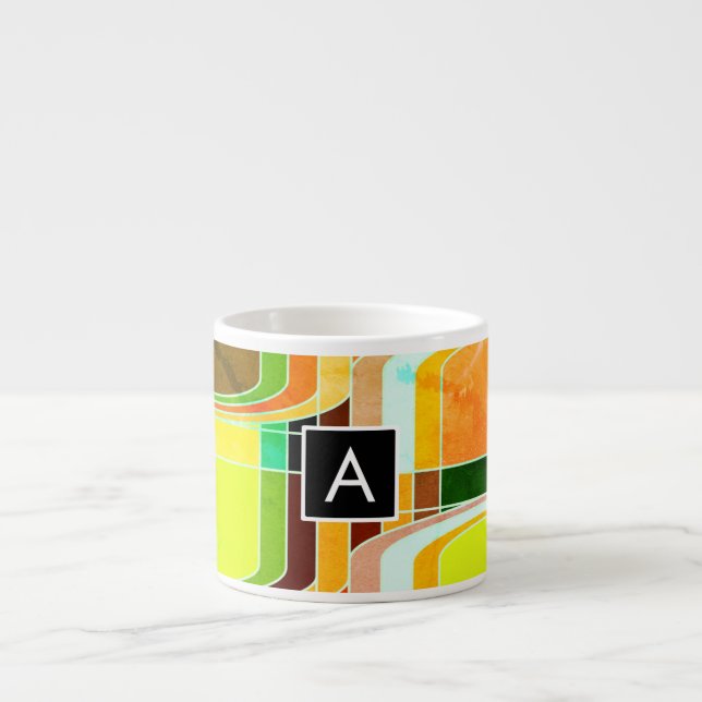 Inspirierte Funky Retro Espressotasse (Vorderseite)