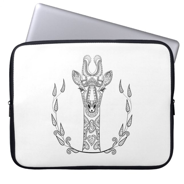 Inspirierte Giraffe Laptopschutzhülle (Vorderseite)