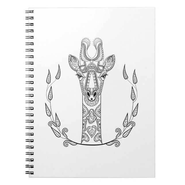 Inspirierte Giraffe Notizblock (Vorderseite)