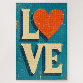 Inspirierte Grafik der Liebe 1960er Puzzle