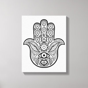 Inspirierte Hamsa Hand 6 Leinwanddruck