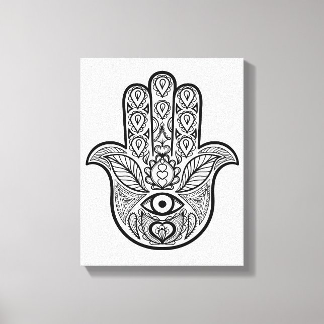 Inspirierte Hamsa Hand 6 Leinwanddruck (Vorderseite)