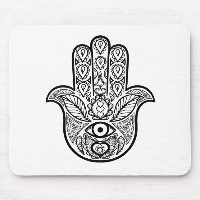 Inspirierte Hamsa Hand Mousepad (Vorne)