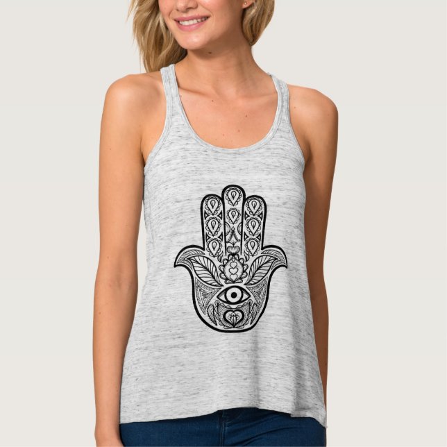 Inspirierte Hamsa Hand Tank Top (Vorderseite)