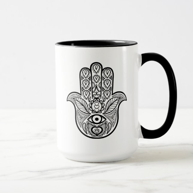 Inspirierte Hamsa Hand Tasse (Rechts)