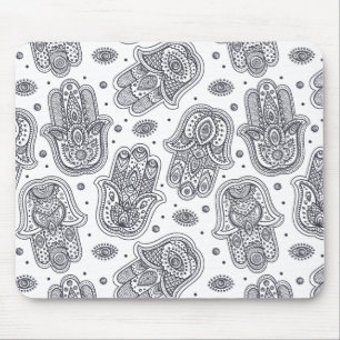 Inspirierte Hand gezeichnetes Hamsa Mousepad