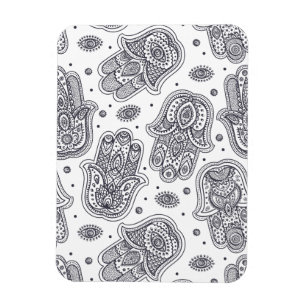 Inspirierte Handzeichnung Hamsa Magnet