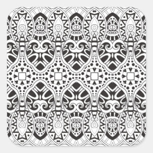 Inspirierte Illustration Quadratischer Aufkleber