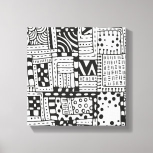 Inspirierte indische abstrakte Tabellen 6 Leinwanddruck