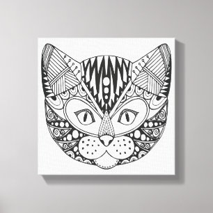 Inspirierte Katze 6 Leinwanddruck