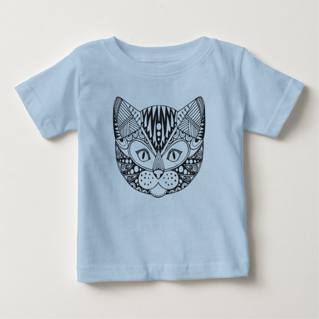 Inspirierte Katze Baby T-shirt (Vorderseite)