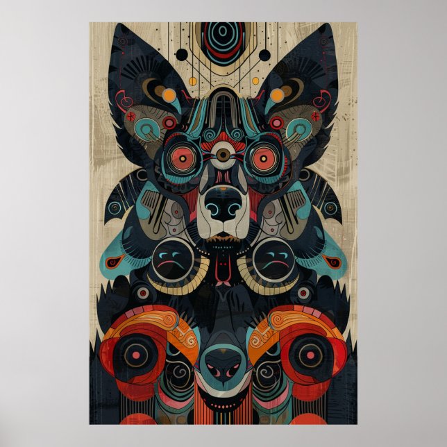 Inspirierte Kunst: Arktis und Tiere Poster (Vorne)