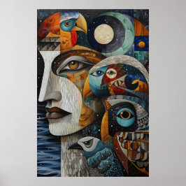 Inspirierte Kunst: Arktis und Tiere Poster