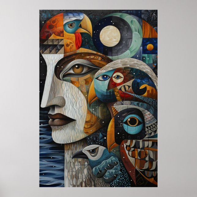 Inspirierte Kunst: Arktis und Tiere Poster (Vorne)