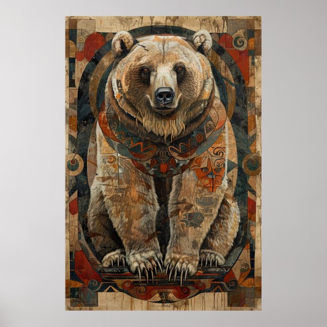 Inspirierte Kunst: Arktis und Tiere Poster (Vorne)