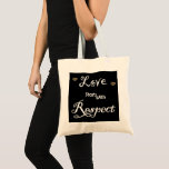 Inspirierte Liebe und Respekt vor Inspiration Tragetasche<br><div class="desc">Inspirierte Liebe und Respekt Inspiration Tote Tasche hat eine kurze Erinnerung,  dass Liebe beginnt mit Respekt. Spread das Wort,  das ist eine einfache,  aber eine kurze Erinnerung. Behalt oder gib es als Geschenk an eine besondere Person in deinem Leben.</div>