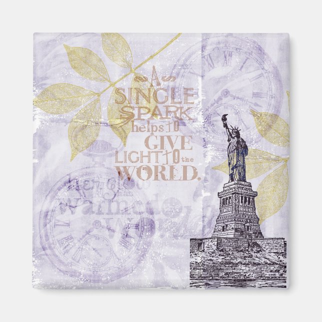 Inspirierte New York Liberty Magnet (Vorne)