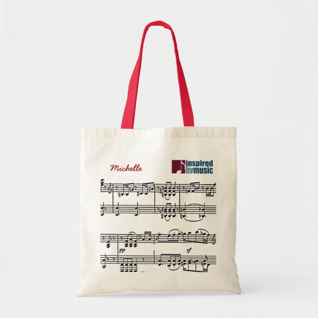 inspirierte personalisierte Musik Tragetasche (Vorne)
