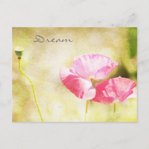 Inspirierte Pink Poppies Postkarte