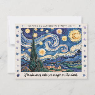 Inspirierte Postkarte Van Gogh Starry Night