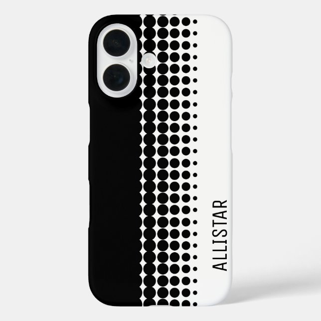 Inspirierte Retro-Schwarz-Weiß-Version 60 Case-Mate iPhone Hülle (Rückseite)