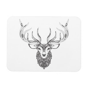 Inspirierte Rotwild-gehörnter Kopf Magnet