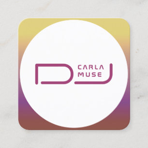 Inspirierte runde Art des modernen Tech Quadratische Visitenkarte