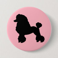 inspirierte Schaltfläche für rosa Poodle-Rock der 