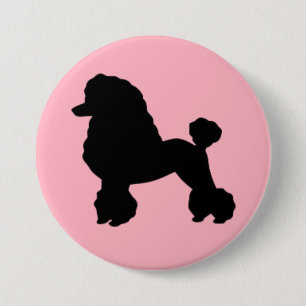 inspirierte Schaltfläche für rosa Poodle-Rock der  Button